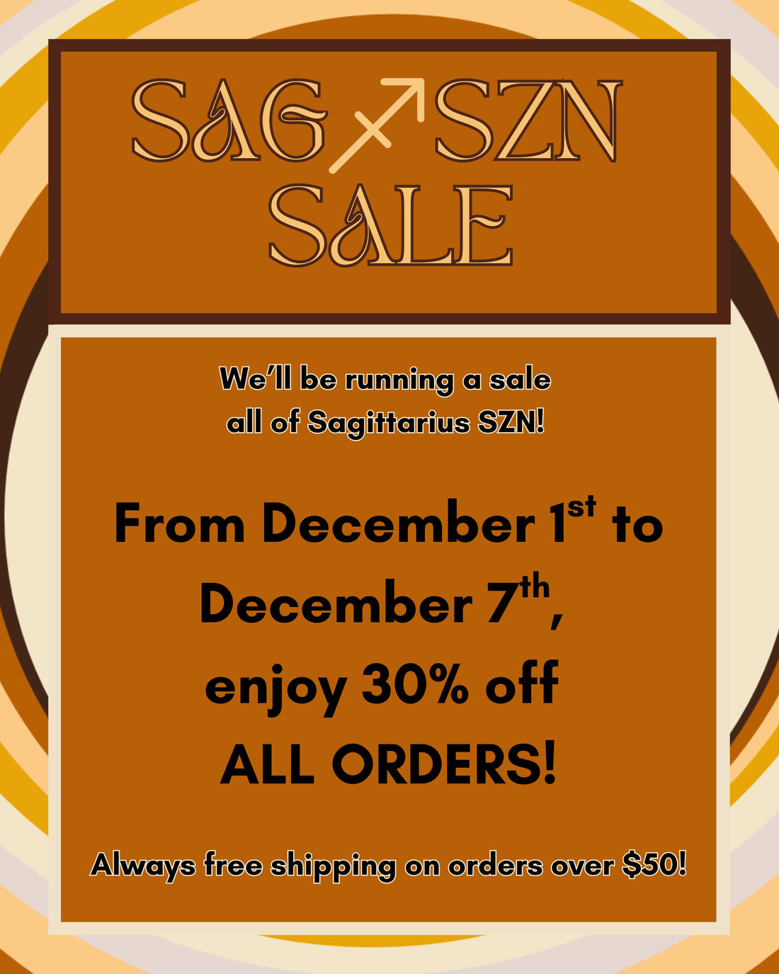 SAGITTARIUS SZN SALE!